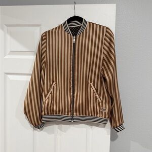 Scotch & Soda Tan and Black Striped Jacket (reversible)